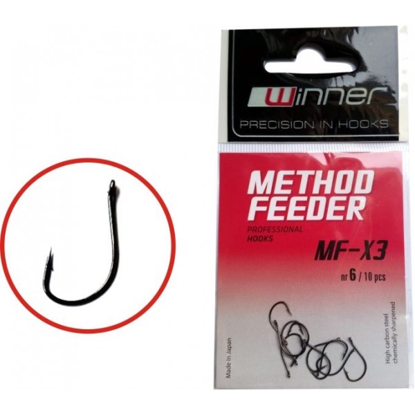 Háčik - Professional Method Feeder MF X3 / 10ks balenie 10ks balenie - MF X3 - veľkosť 14