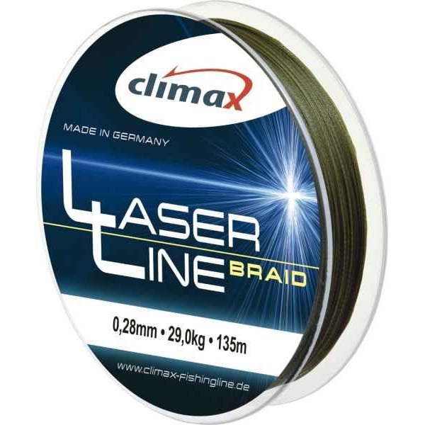 Climax šnúra 135m - Laser Braid line Olive SB 6 vlákien 135m 0,06mm / 4,5kg