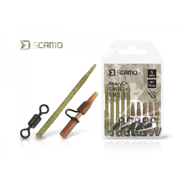 Set Delphin sCAMO HeavyC + Swivel + Tube / 5 setov