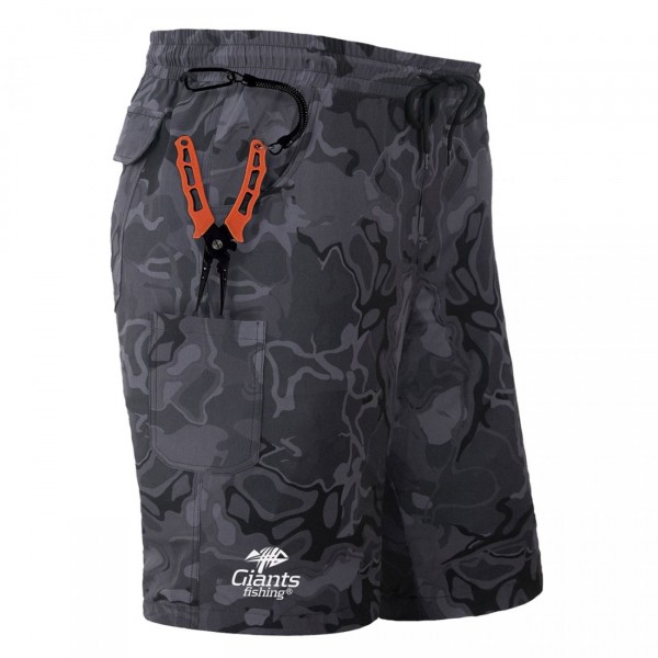 Giants Fishing Kraťasy Shorts Quick Dry UV50+Camo Grey|no.S