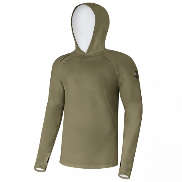 Giants fishing Funkčné tričko s dlhým rukávom UV50+Hoodie Olive Green|vel.XL